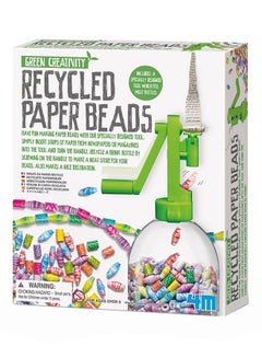 4m Green Creativity - Recycled Paper Beads 18cm  - Image 1