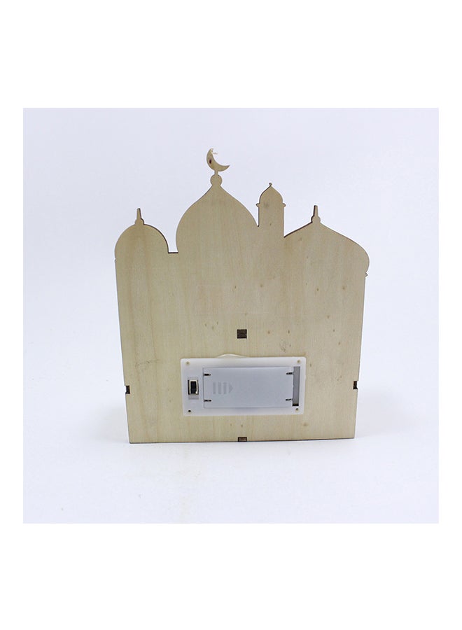 مصباح زينة رمضاني على شكل هلال خشبي 13.5 x 15.5 x 5.5سم - Image 4