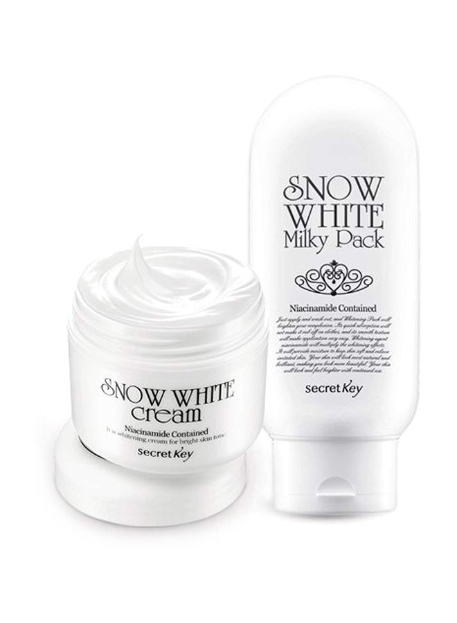 Secret Key Secretkey Snow White Cream 50G+Snow White Milky Pack 200G Set Bb 