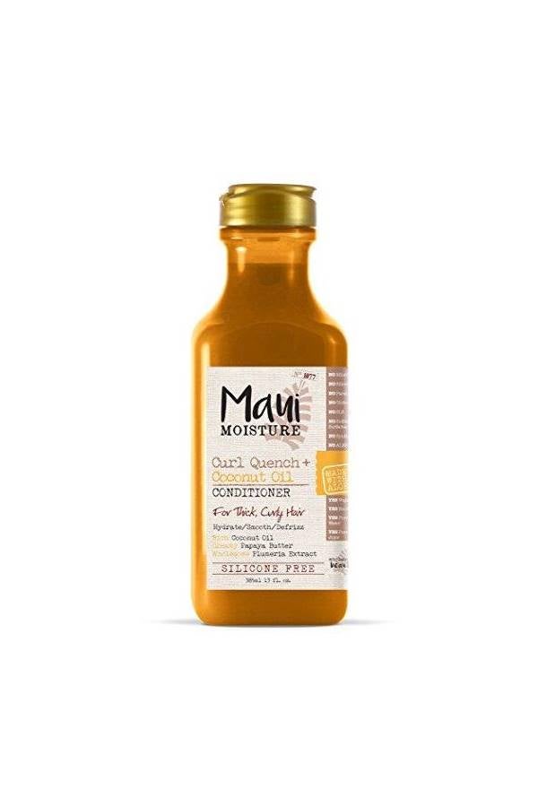 MAUI MOISTURE Curl Quench Coconut Oil Conditioner With Papaya Butter And Plumeria Extract Silicon Free 
