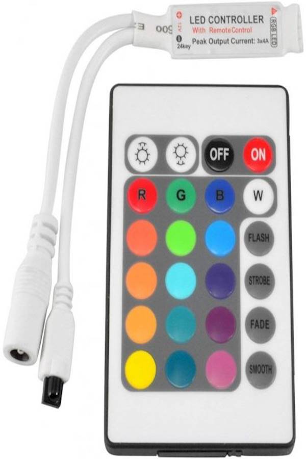 Generic - LED Light Controller for RGB Strip Lights with Remote Controller - Image 1