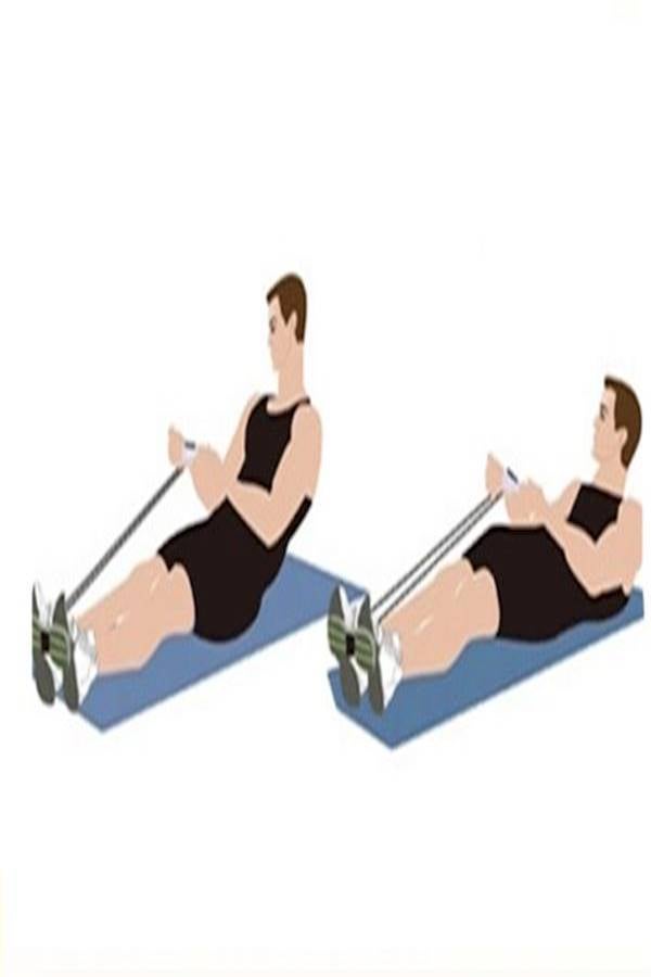 Generic - Fitness Sit-up Exercise Equipment Resistance Bands for Home Gym Yoga Workout Multifunction Arm Leg Exercise Abdominal Training Red - Image 1
