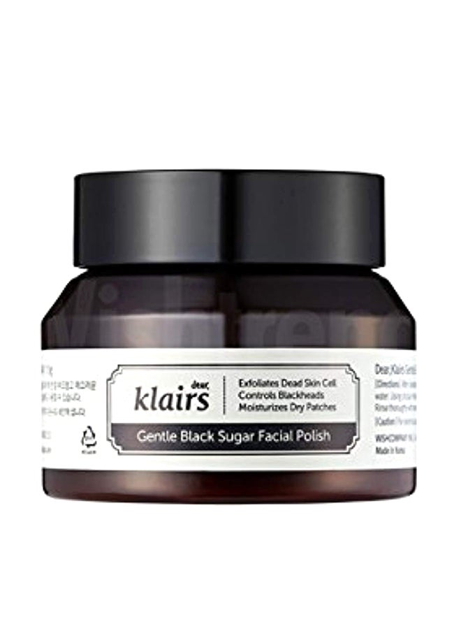 Klairs [KLAIRS] Gentle Black Sugar Facial Polish, exfoliate, scrub, blackhead remover, 110g 