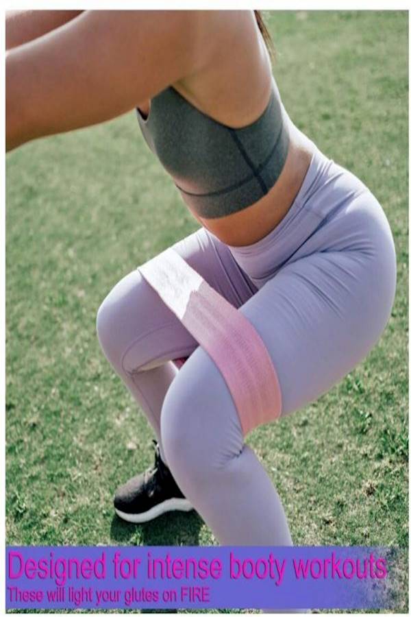 Generic 3Pcs Hip Resistance Circle Bands -Soft &Amp; Thick Cloth Fabric Glute Band Loop For Warm Ups, Side Walk, Squat  - Image 2