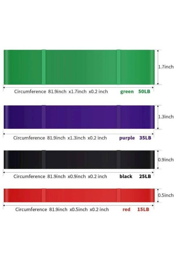 Generic 4 Piece Stretch Resistance Bands - Image 3