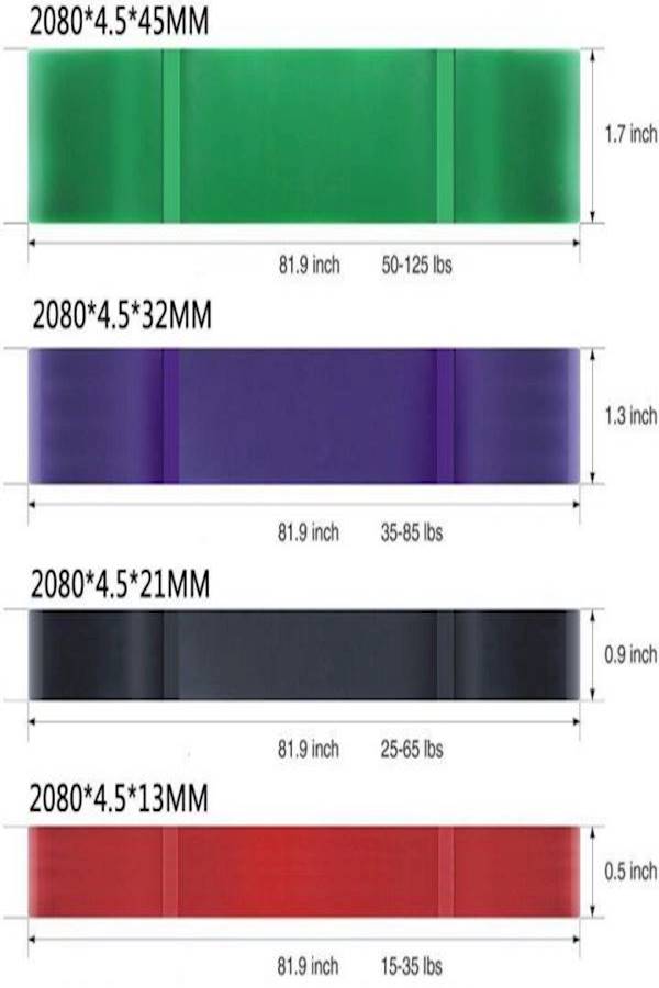 Generic - Set Of 4 Pull Up Assistance Resistance Bands - Image 1