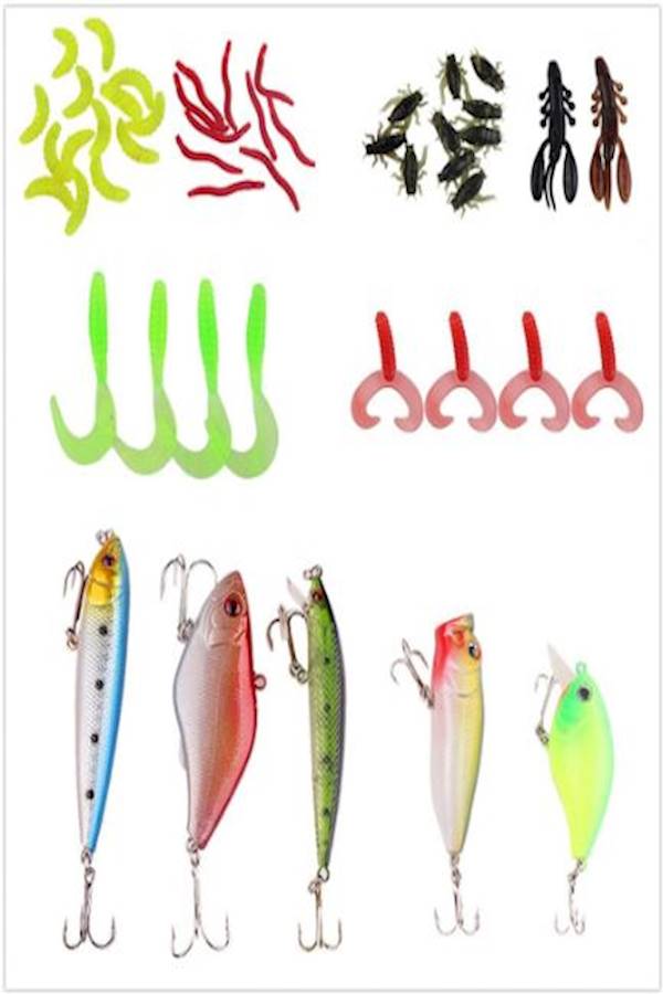 Generic 101 Pcs Fishing Lure Set Hard And Soft Bait Hook With Tackle Box  - Image 4