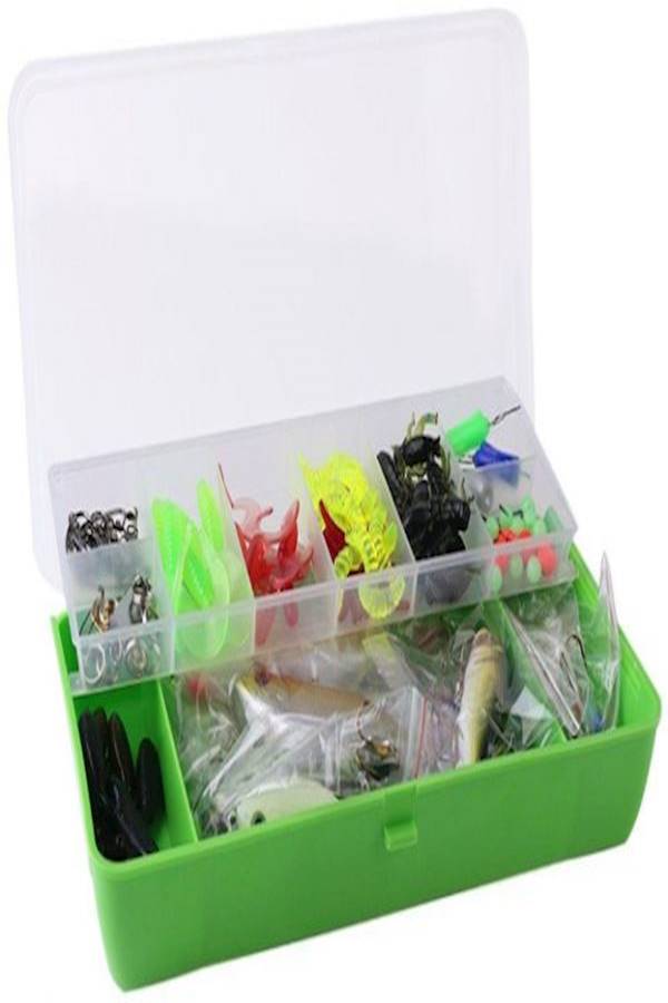 Generic 101 Pcs Fishing Lure Set Hard And Soft Bait Hook With Tackle Box  - Image 2