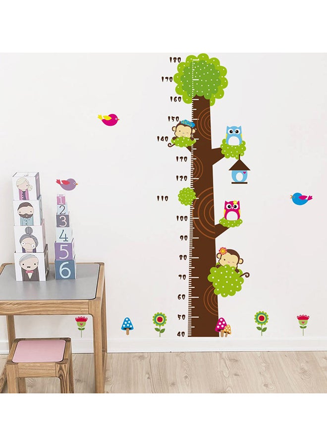 Cartoon jungle Owl Monkeys Children Height Measure Wall Room Wall Sticker - Image 2