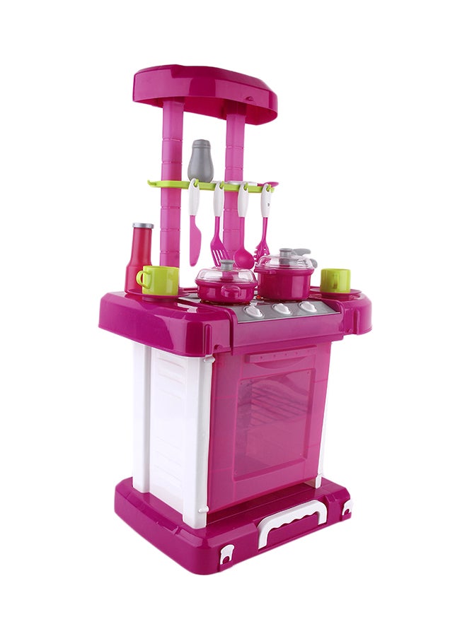 Kids Play Toy Girl Baby Toy Kitchen Cooking Simulation Table Utensils Toys - Image 1