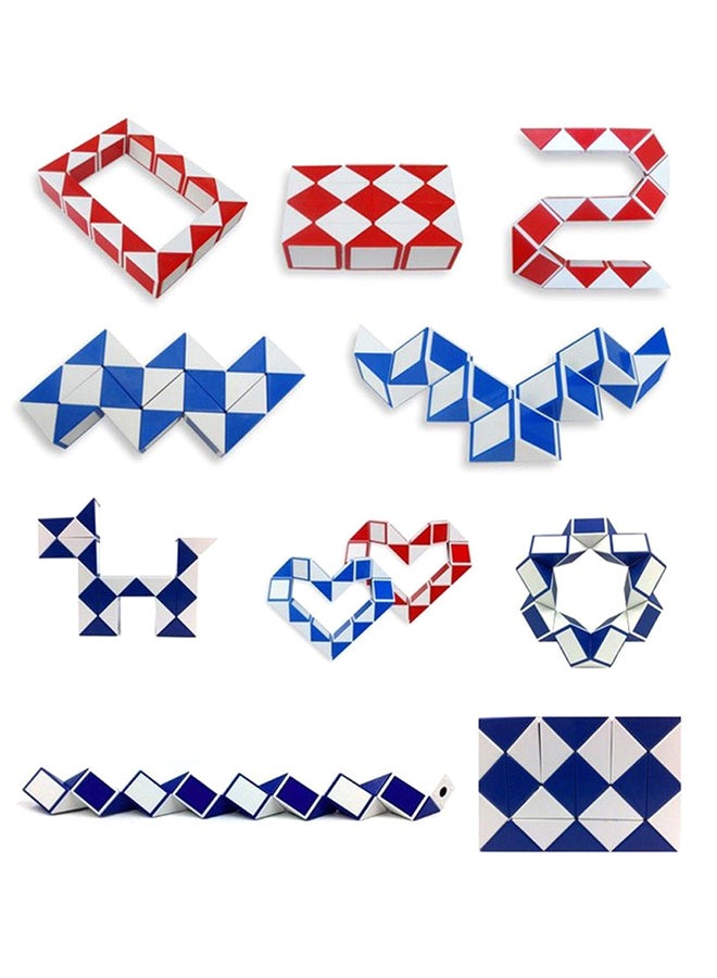 لعبة تعليمية للأطفال أحجية مكعب سحري يمكن لفه صغير ومسطرة سحرية من 24 قطعة - Image 1