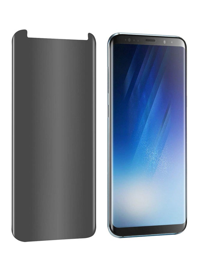 كينج ستور لاصقة حماية للشاشة من الزجاج المقوى بتغطية كاملة وميزة حماية الخصوصية ودرجة صلابة 9H لهاتف سامسونج جالاكسي S8 بلس/ S8+