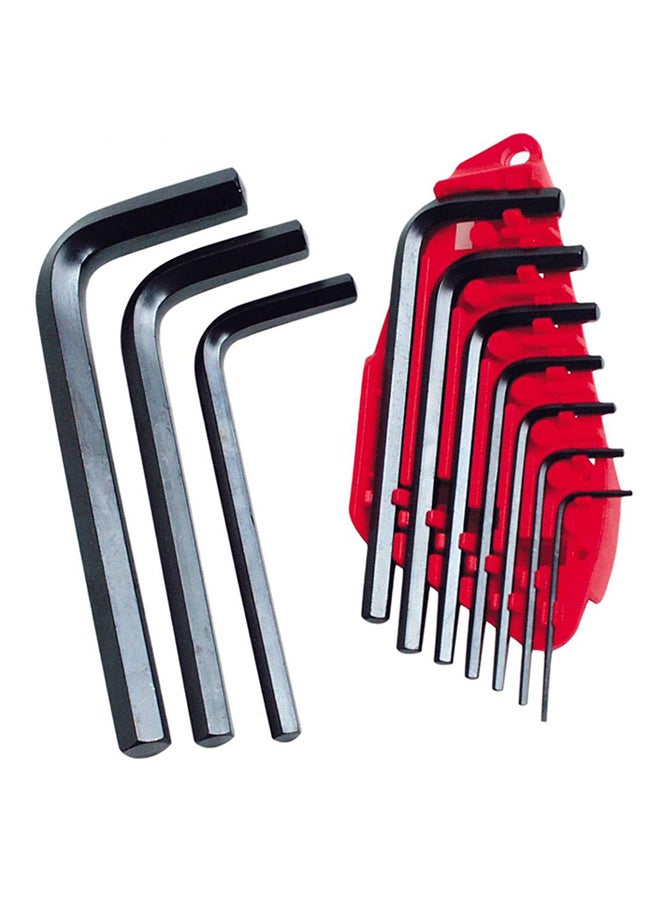 Stanley 0-69-253 Straight Male Elbow Hex Key 10 Piece Set Silver