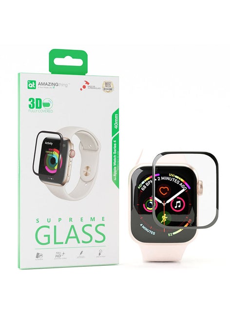 Amazing Thing Apple Watch 40mm Series 4 Glass Screen Protector 3D Fully Covered - Supreme Glass