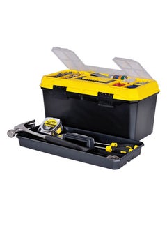 Multi-Purpose Tool Storage Box Black/Yellow/Clear 19inch