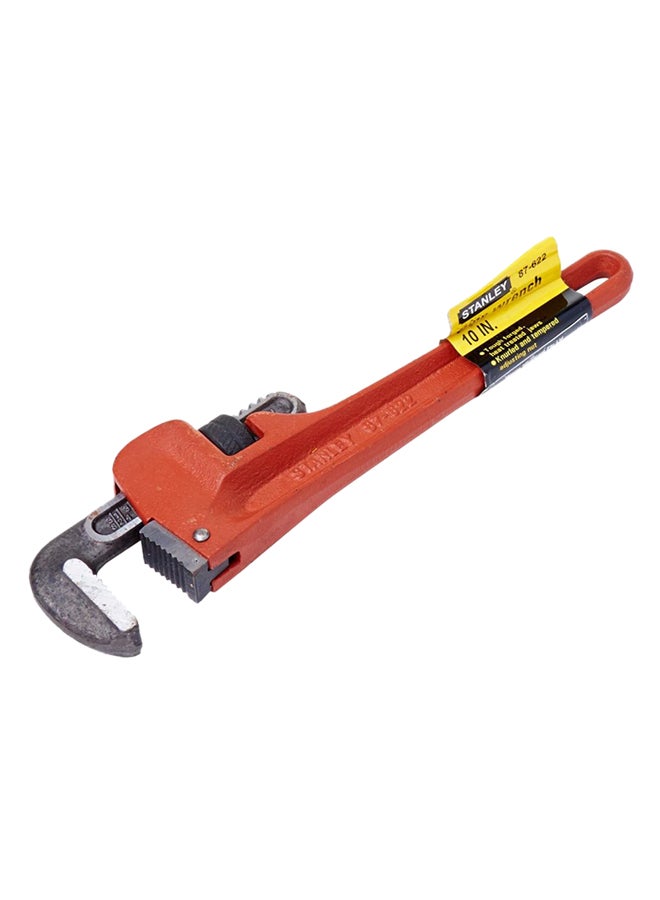 Stanley Adjustable Pipe Wrench 6 Inch Red Red 