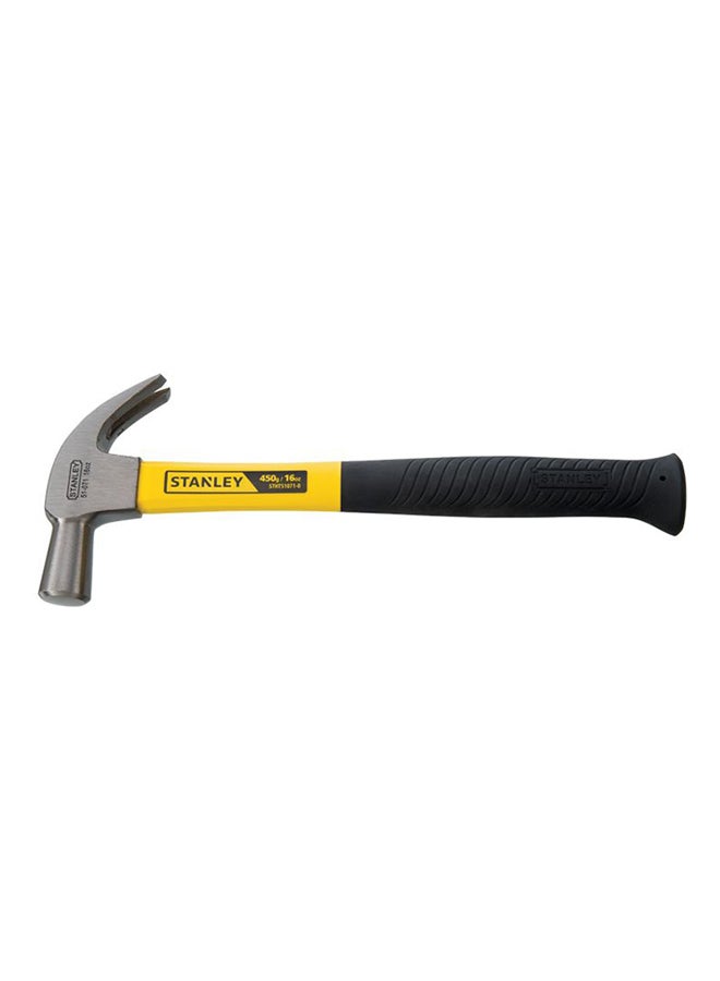 Stanley Stht51071-8 Fiberglass Claw Hammer Yellow/Silver 