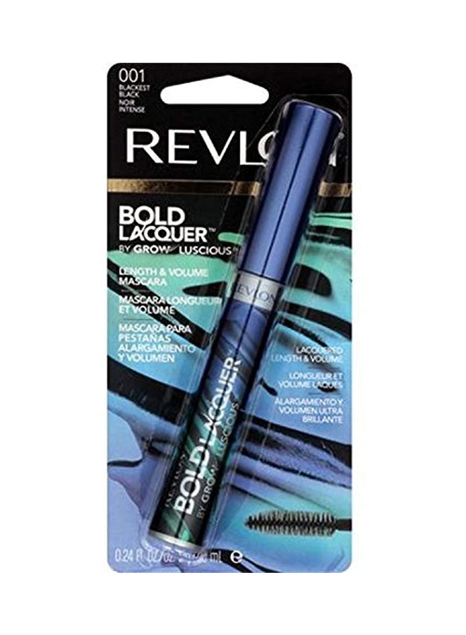 Revlon Bold Lacquer Grow Luscious Length And Volume Mascara Blackest Black