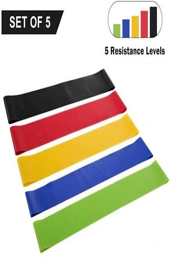 Generic 5 Pcs Yoga Fitness Resistance Loop Exercise Bands - Image 3