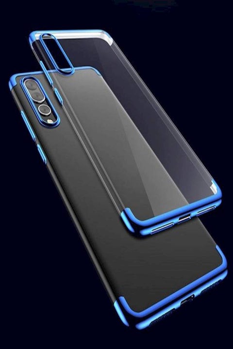 Blue Plating Three-Stage TPU All-Inclusive Transparent Soft Shell Drop Protection For Huawei P20