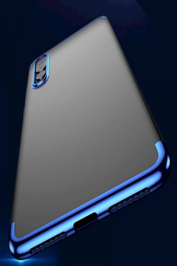 Blue Plating Three-Stage TPU All-Inclusive Transparent Soft Shell Drop Protection For Huawei P20