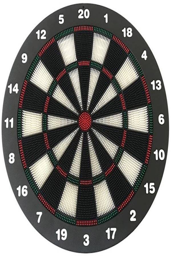 Generic - Durable Molded Plastic Safety Dart Board With Hanger Hook - Image 1
