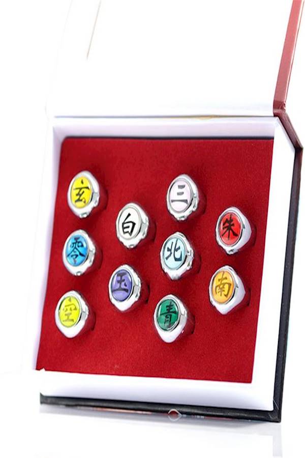 Cartoon Comic Naruto Ring Tissue Ring Set Cosplay Props Unisex  - Image 5