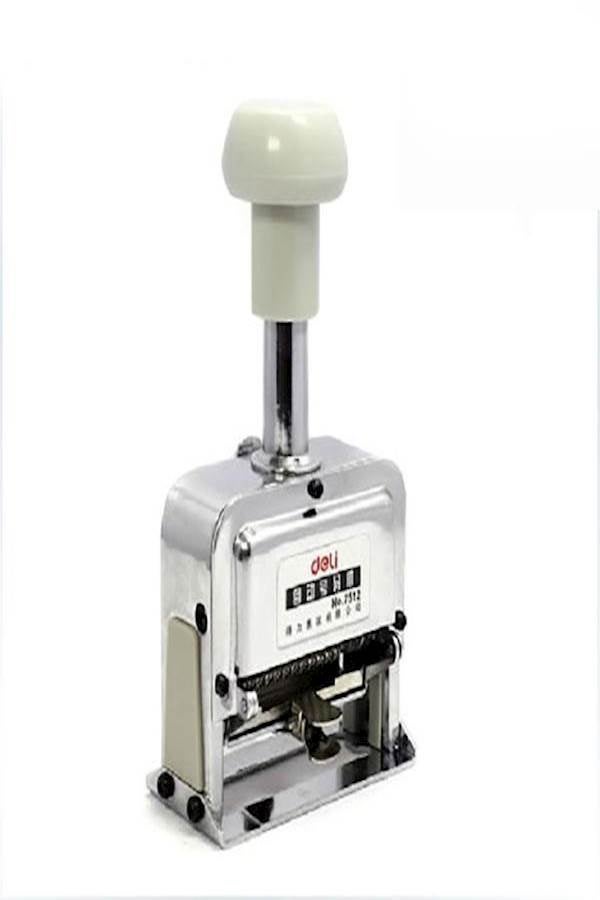 ديلي ختم منضدة يحتوي على 12 رقم رمادي فضي - Image 1