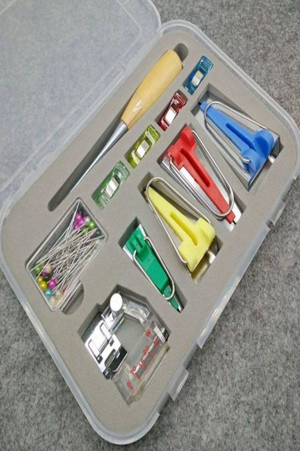 Organ 16-Piece Sewing Fold Fabric Maker Tool Red/Blue/Green - Image 5