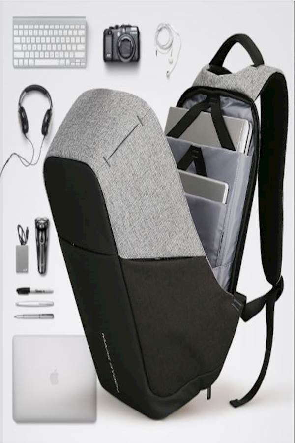 Multifunction Usb Charging 15Inch Laptop Backpacks Grey  - Image 5