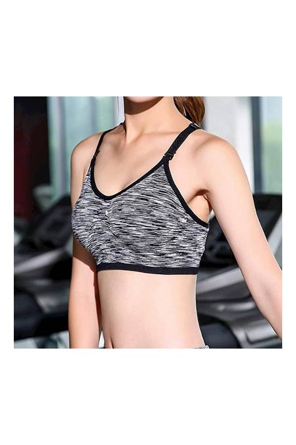 Generic Sports Bras, Women Comfortable Yoga Running Bras With Adjustable Strap And Removable Pad Tank Top Racerback Girl Sports Bra, Size M  - Image 5