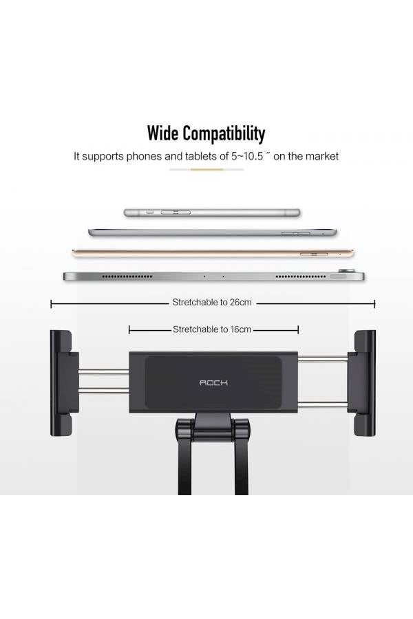 روك حامل مكتبي قابل للتعديل لهاتف أبل آيفون Xs ماكس/ آي باد أسود - Image 3