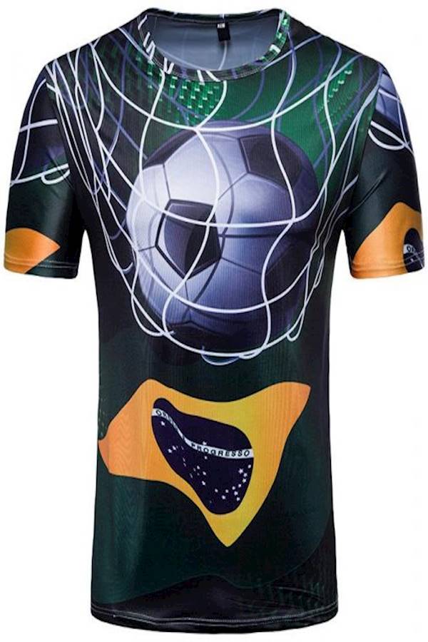 Generic 2018 Football World Cup Jersey Commemorative Personality Football Leisure Sports Short-Sleeved T-Shirt L Code T02 