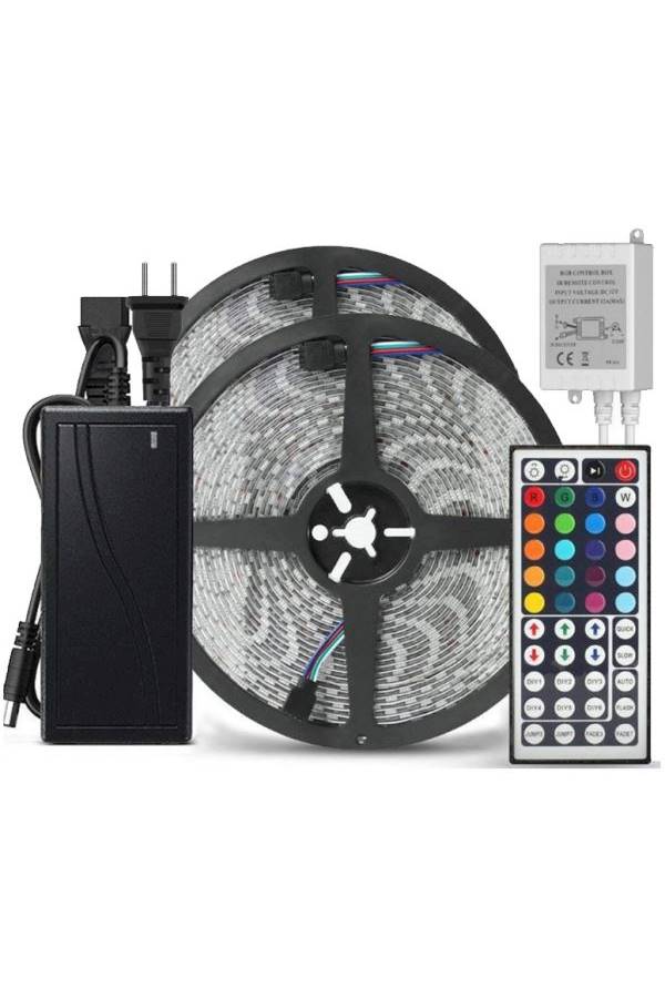10M 5050 RGB WIFI LED Soft Light Strip Ribbon Tape Lamp Remote Wireless Controller Lights Strips Kit