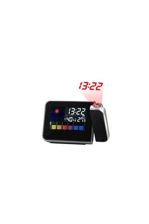 Digital LCD Screen LED Projector Alarm Clock Weather Station