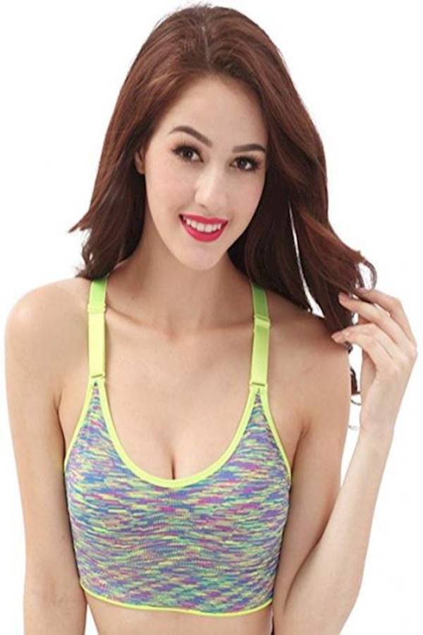 Generic Sports Bras, Women Comfortable Yoga Running Bras With Adjustable Strap And Removable Pad Tank Top Racerback Girl Sports Bra, Size Xl  - Image 4