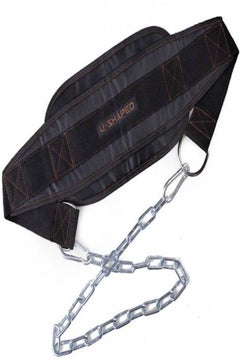 U shaped Fitness Weight Belt Professional Gym Pull-ups Barbell Weight Belt Thickening Widened Bold Chain  - Image 1