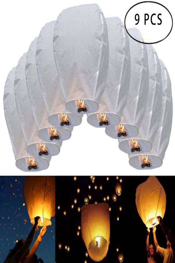 Generic 9-Piece Lanterns China Sky Ballons Set ‎1x8.9x4.3cm  - Image 2