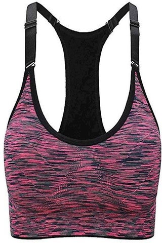 Sports Bras, Women Comfortable Yoga Running Bras With Adjustable Strap And Removable Pad Tank Top Racerback Girl Sports Bra, Size L - v1555596611/N24046692A_1