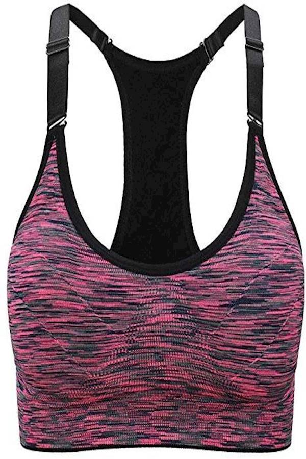 Generic Sports Bras, Women Comfortable Yoga Running Bras With Adjustable Strap And Removable Pad Tank Top Racerback Girl Sports Bra, Size L  - Image 1