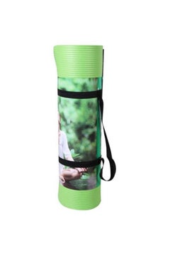Generic Pure Color Anti-skid Yoga Mat Nonslip Fitness Pad 10mm Thick - Green  - Image 2