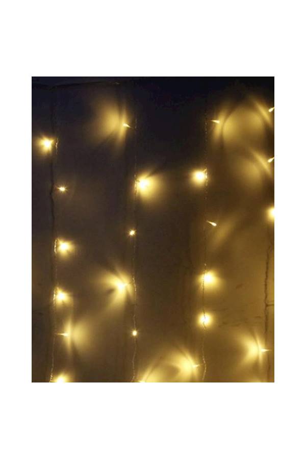 سلسلة مصابيح LED رائعة بتصميم ستارة على شكل سلاسل متدلية من رقائق الثلج بلون أبيض دافئ - Image 4