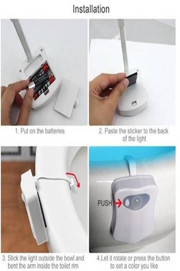 Motion Activated LED Toilet Nightlight Light Motion Sensing Night Light  - Image 4