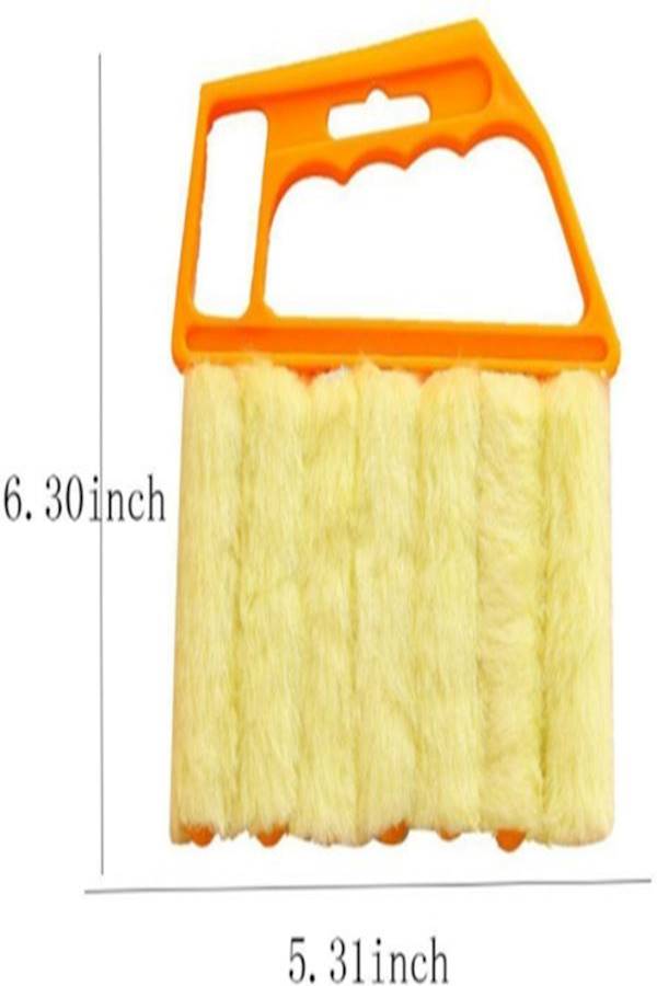 Mini Handheld Venetian Blind Cleaner Brush Orange 5.31 x 6.3inch - Image 2