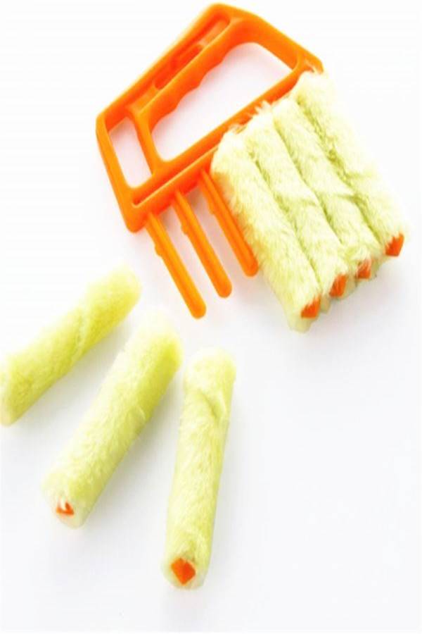 Mini Handheld Venetian Blind Cleaner Brush Orange 5.31 x 6.3inch - Image 5