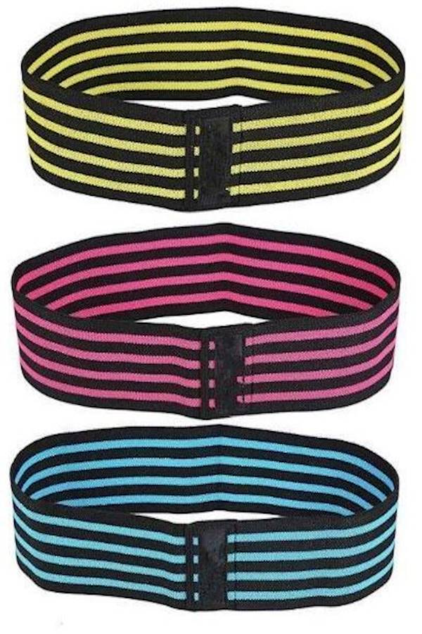 Generic 3Pcs Resistance Hip Bands For Women Non-Slip Circle Loop Band Exercise Bands For Hips With Carry Bag - Image 1