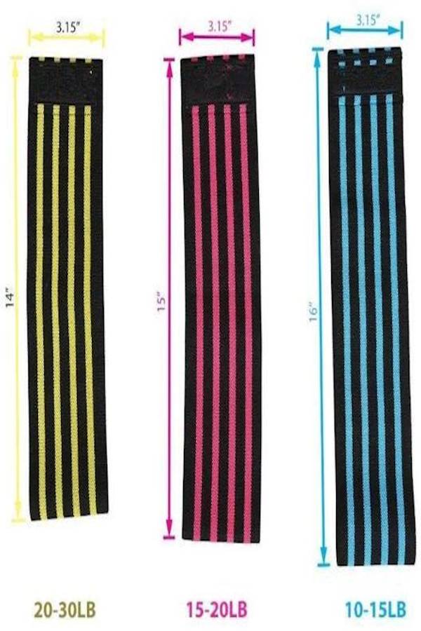 Generic 3Pcs Resistance Hip Bands For Women Non-Slip Circle Loop Band Exercise Bands For Hips With Carry Bag - Image 3