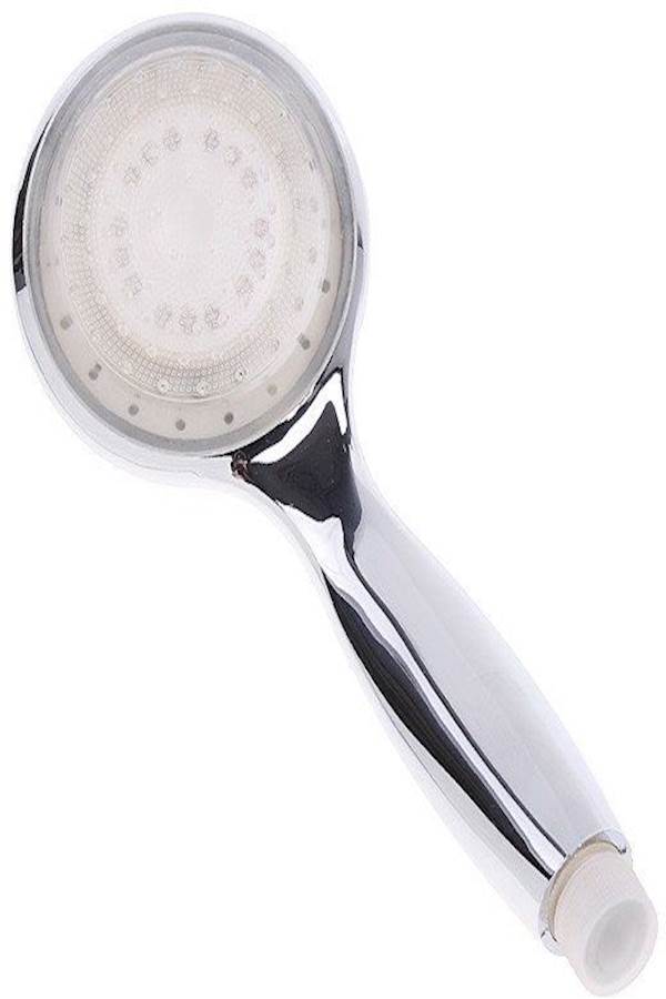 3 Color Changing Automatic Control LED Head Shower Silver - Image 1