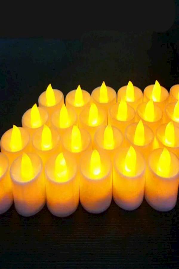 Generic - Battery Operated Smokeless Flameless LED Tea Light Candles Pack Of 24 Pieces - Image 1