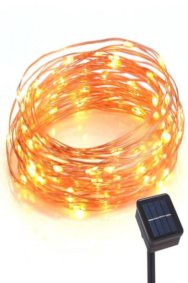 Decorative copper LED string light outdoor solar night light 33FT/10M 140grams - v1555597133/N24033379A_1